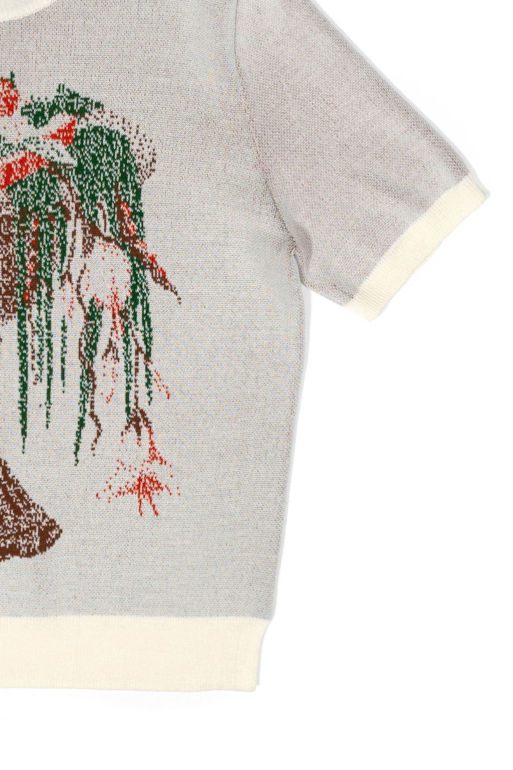 Ioedle - Royal Sandwich Jacquard Crop Top (Ivory) product image 4 | TRAB K-Fashion Australia