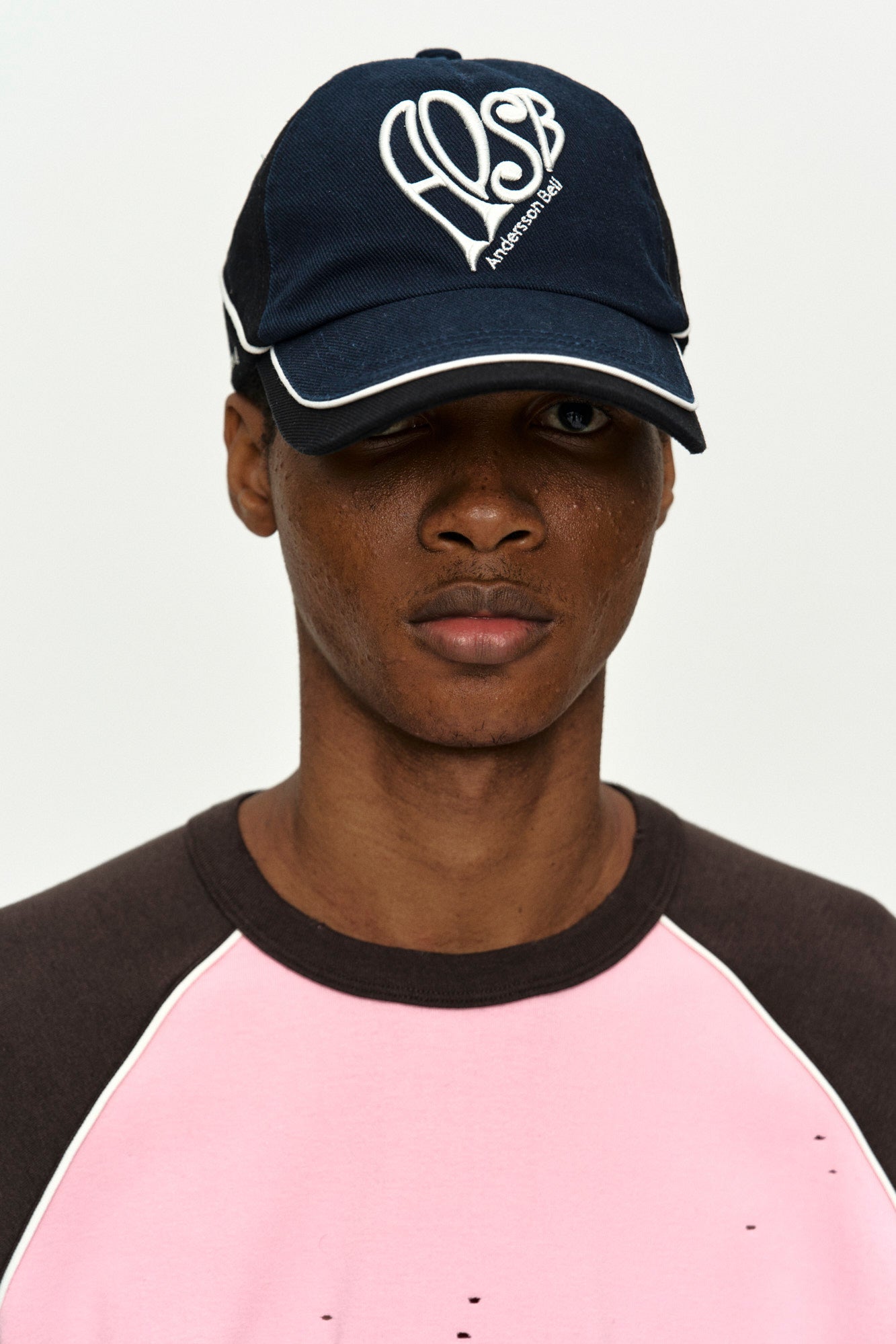 Andersson Bell - Logo Wappen Raglan L/s T-Shirt (Pink/Brown) product image 7 | TRAB K-Fashion Australia