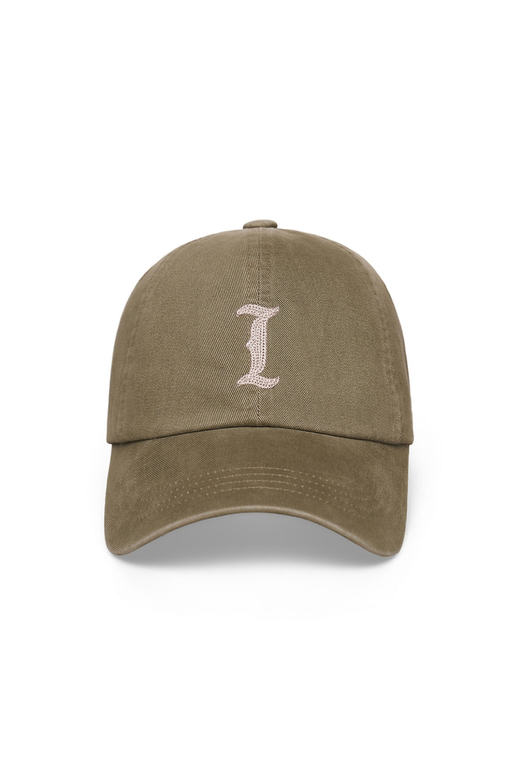 Matin Kim - Matin Initial Ball Cap (Light Khaki) product image 1 | TRAB K-Fashion Australia