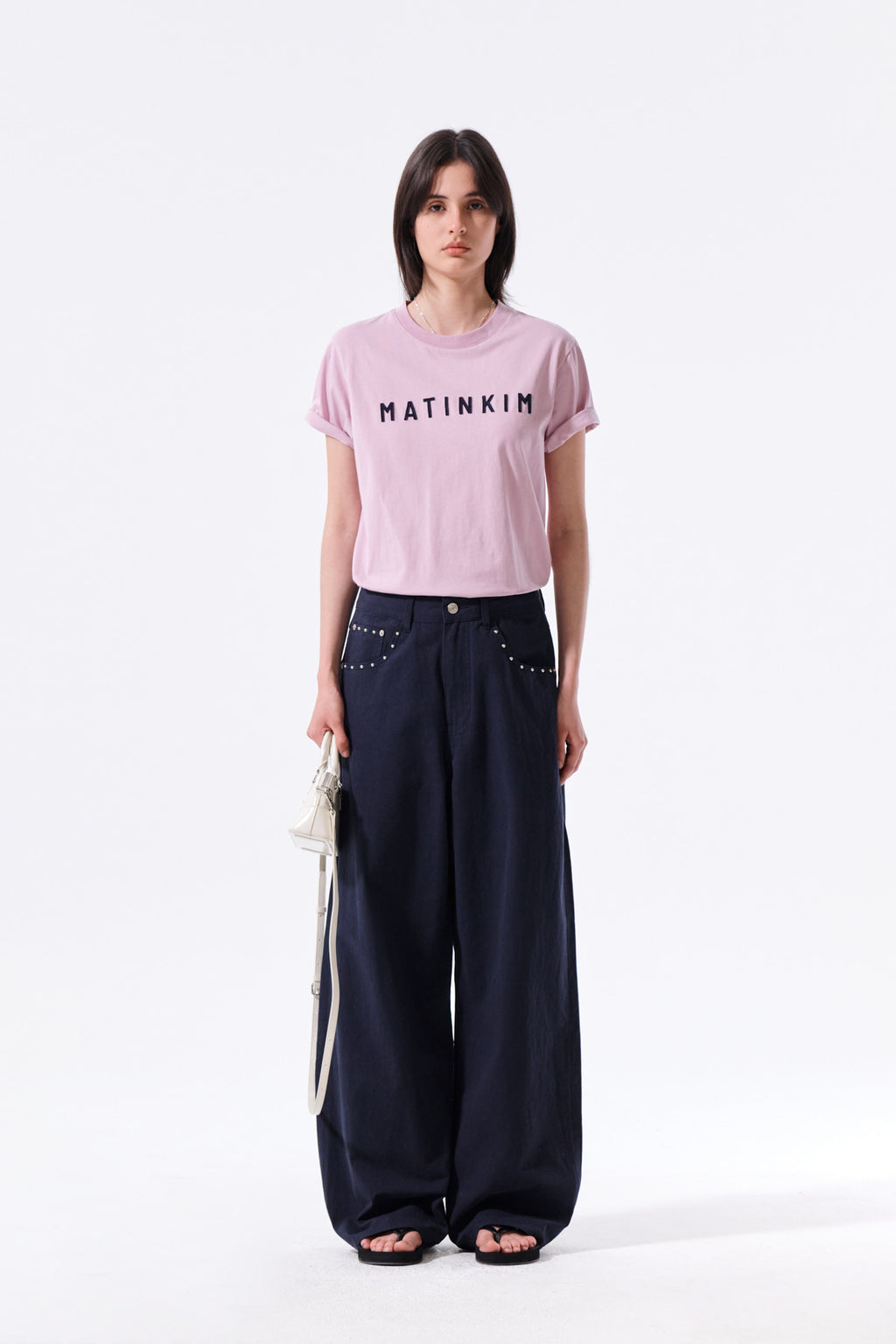 Matin Kim - Stud Point Color Denim Pants (Navy) product image 6 | TRAB K-Fashion Australia