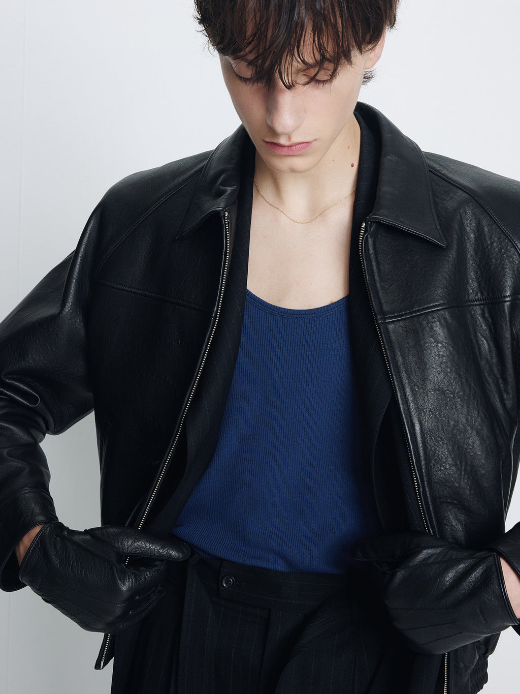 Tonywack - Vintage Lamb Leather Bomber Jacket (Black) product image 5 | TRAB K-Fashion Australia