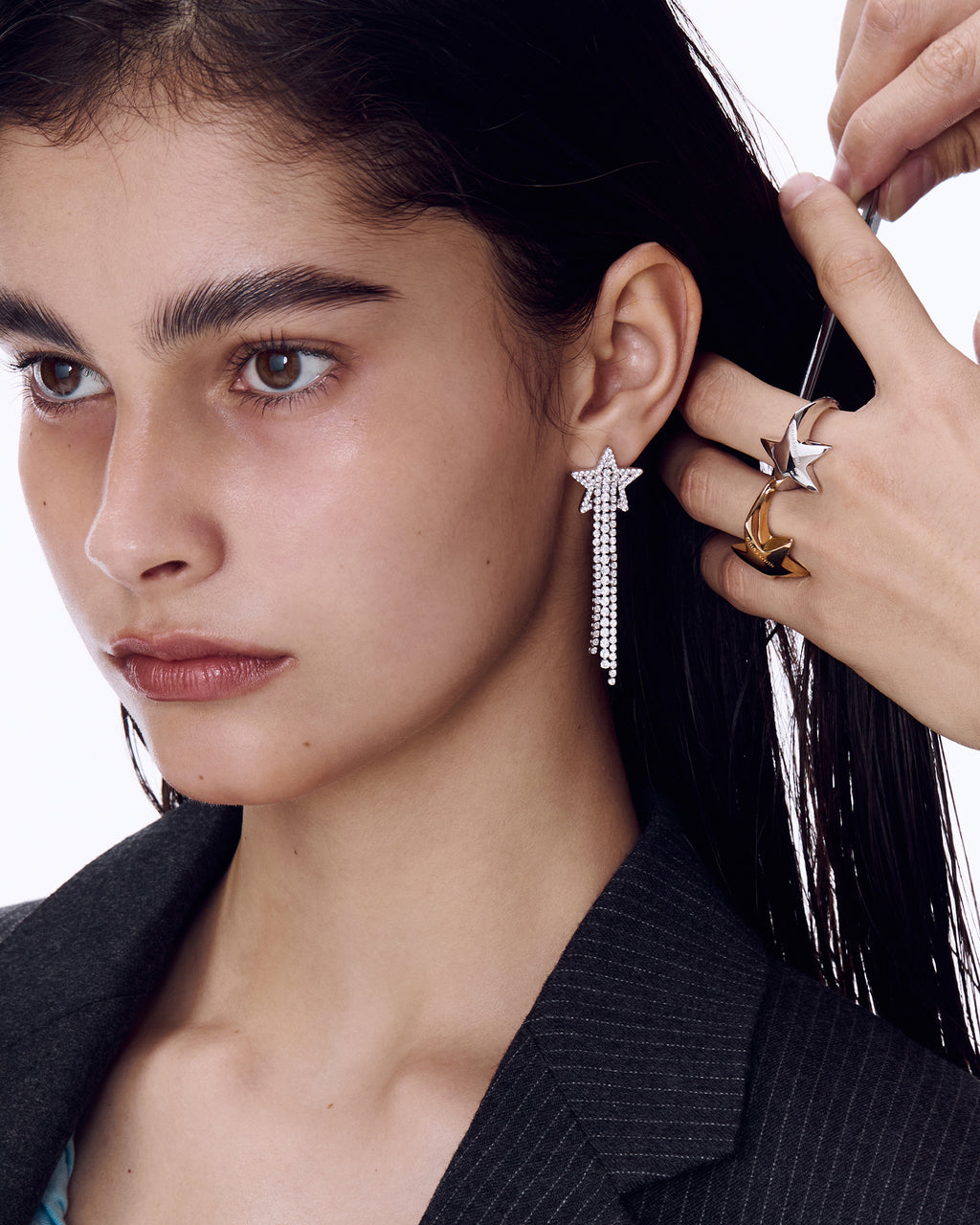 Numbering - Pave Star Drop Earrings #4112 product image 6 | TRAB K-Fashion Australia