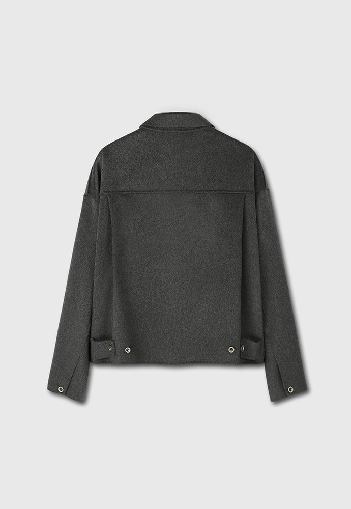 Tonywack - Handmade Cashmere Zipped Blouson Jacket (Charcoal) product image 9 | TRAB K-Fashion Australia