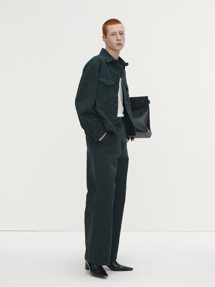 Tonywack - Garment-Dyed Cotton Officer Jacket (Anthracite) product image 2 | TRAB K-Fashion Australia