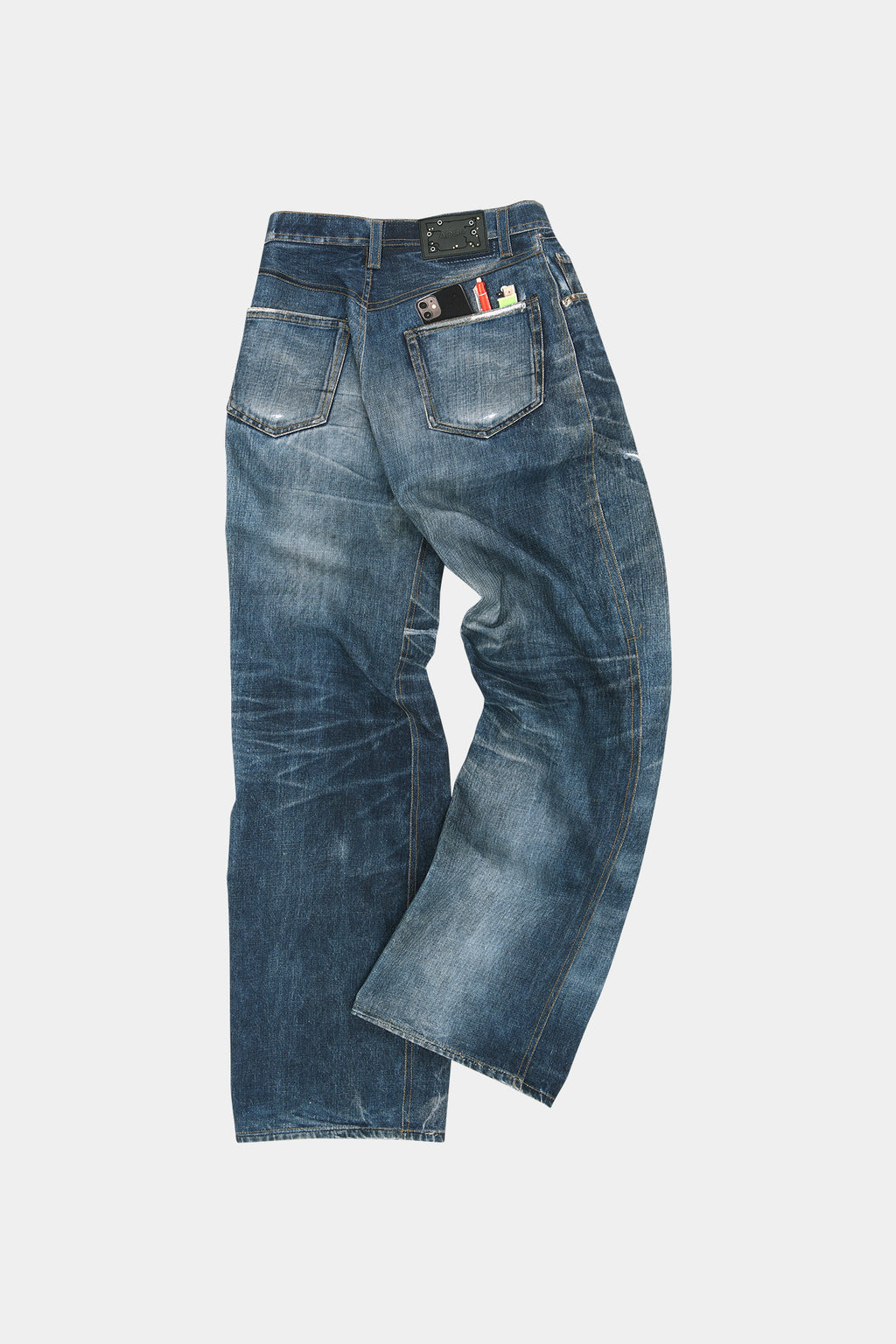 Andersson Bell - Trompe L'oeil Printed Denim Pants (Blue) product image 8 | TRAB K-Fashion Australia