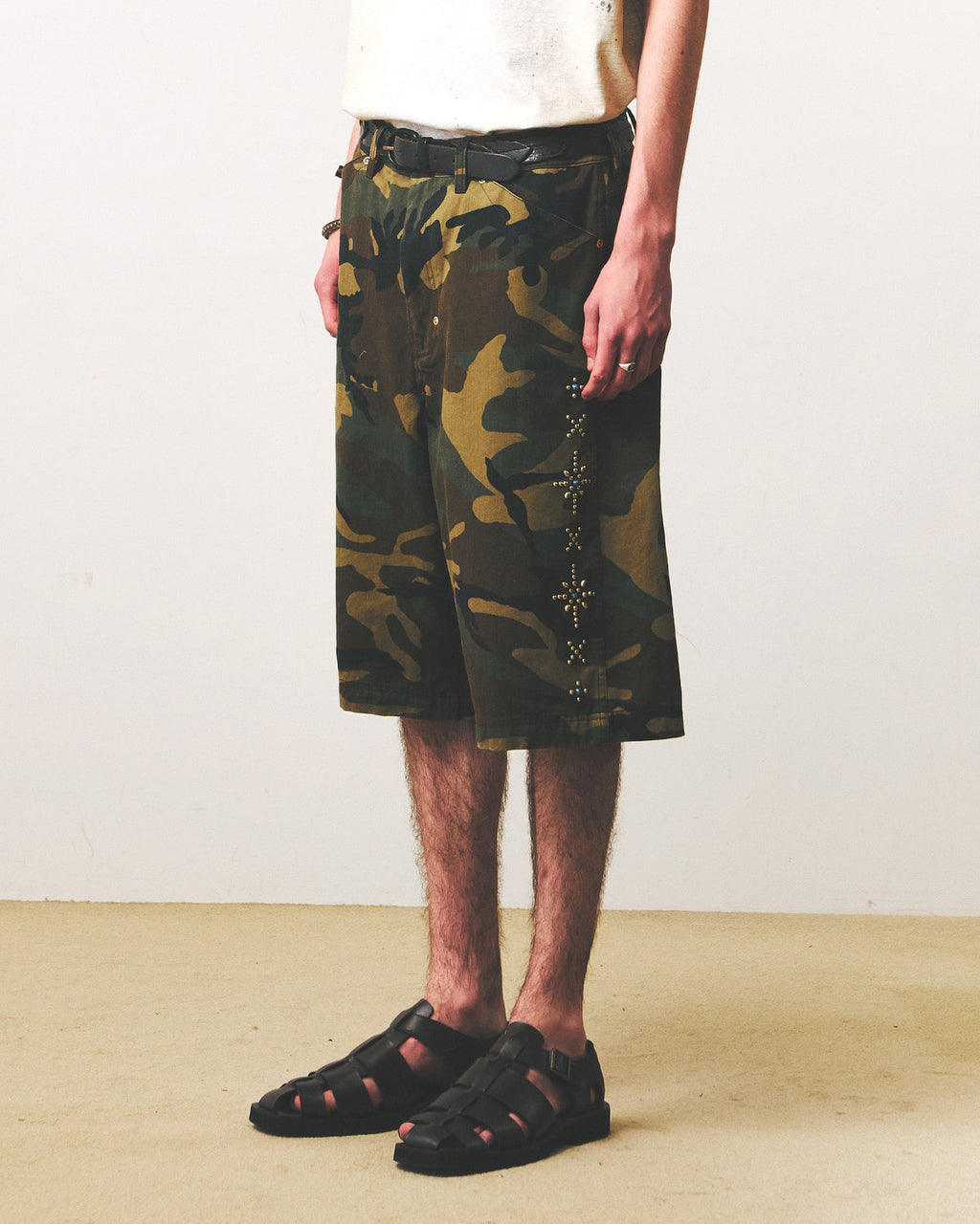 Eastlogue - Rockabilly Curved Shorts (Camo) product image 4 | TRAB K-Fashion Australia