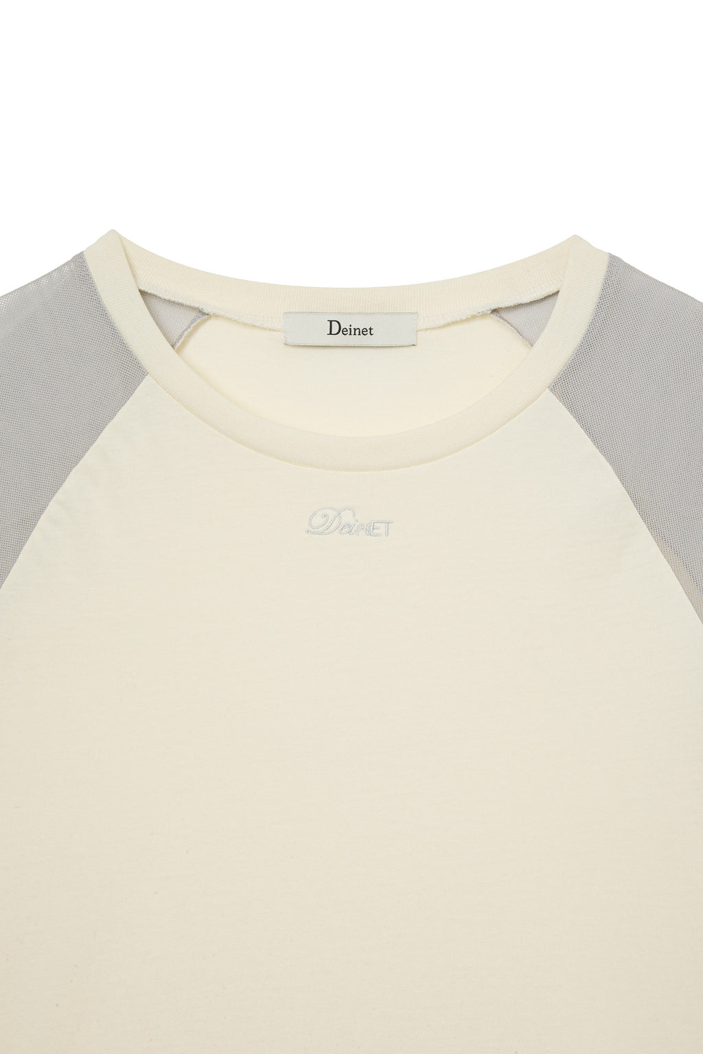 Deinet - Mesh Contrast Raglan T-Shirt (Light Yellow) product image 3 | TRAB K-Fashion Australia