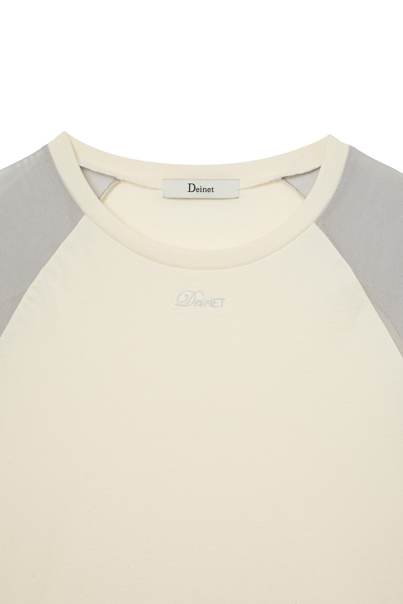Deinet - Mesh Contrast Raglan T-Shirt (Light Yellow) product image 3 | TRAB K-Fashion Australia
