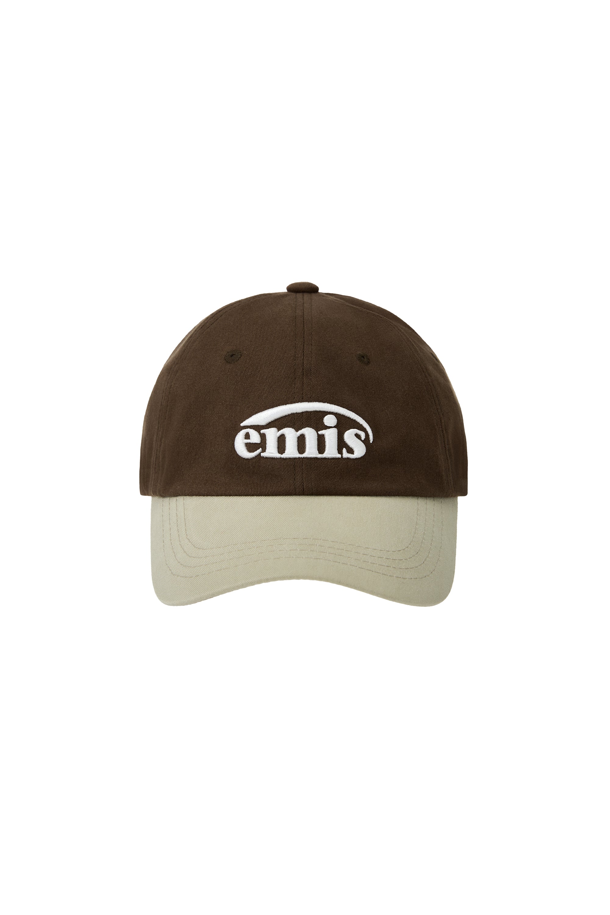 Emis - New Logo Mix Ball Cap(Renewal) (Beige/Brown) product image 1 | TRAB K-Fashion Australia