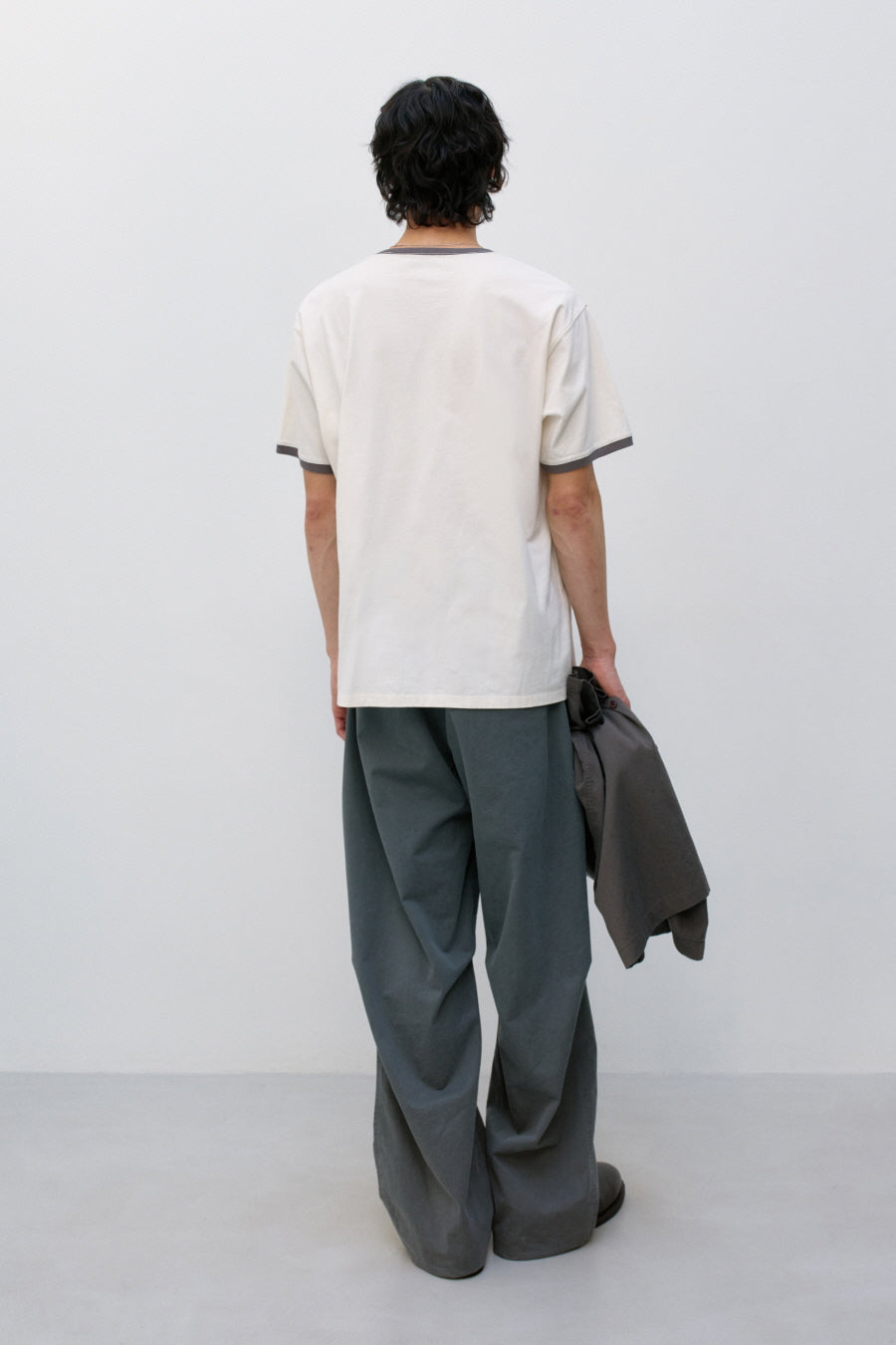 Insilence - Ringer T-shirt (Ivory) product image 4 | TRAB K-Fashion Australia