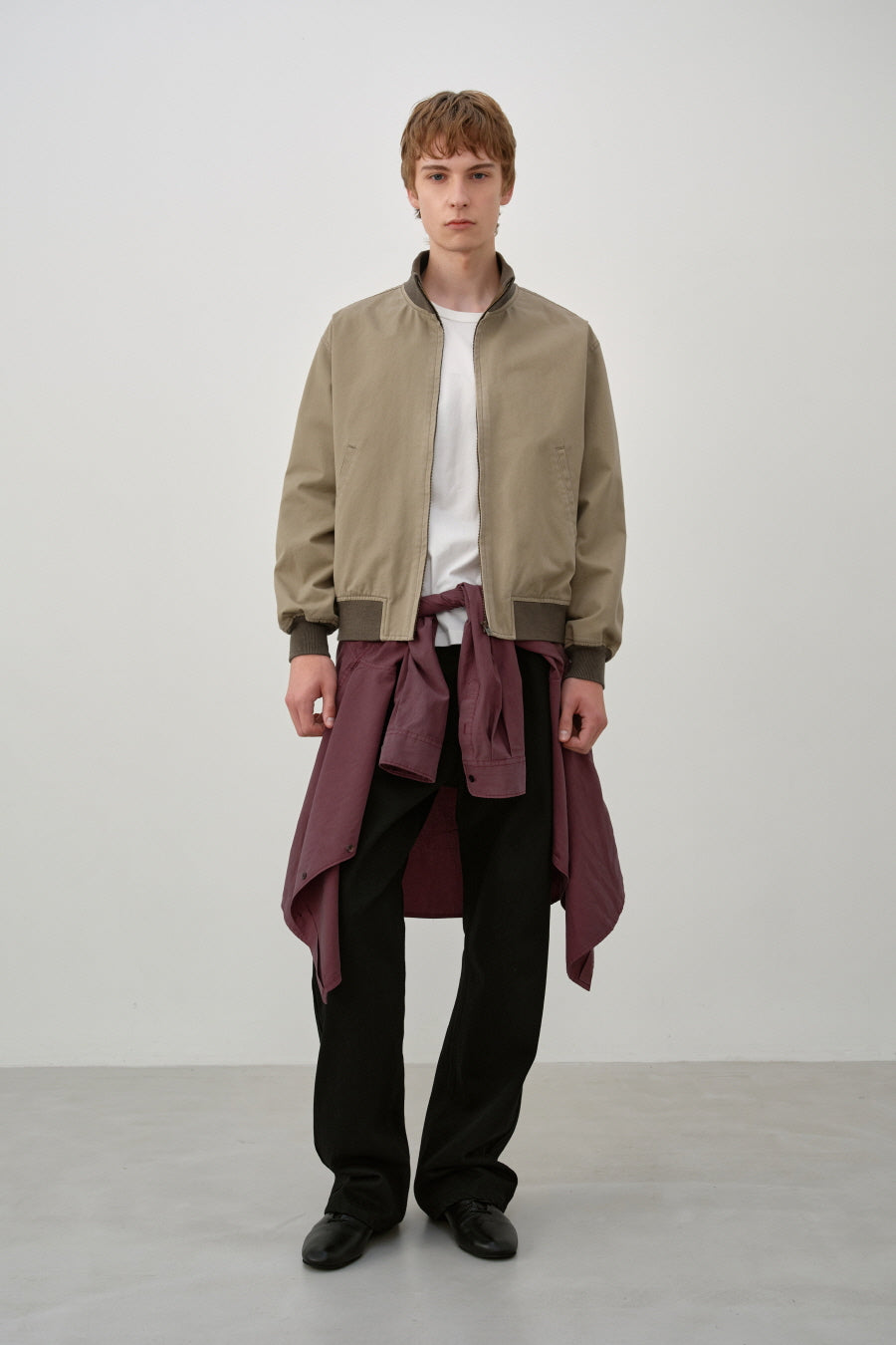Insilence - Washed Cotton Tanker Jacket (Beige) product image 1 | TRAB K-Fashion Australia