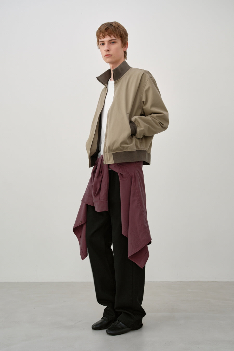 Insilence - Washed Cotton Tanker Jacket (Beige) product image 2 | TRAB K-Fashion Australia