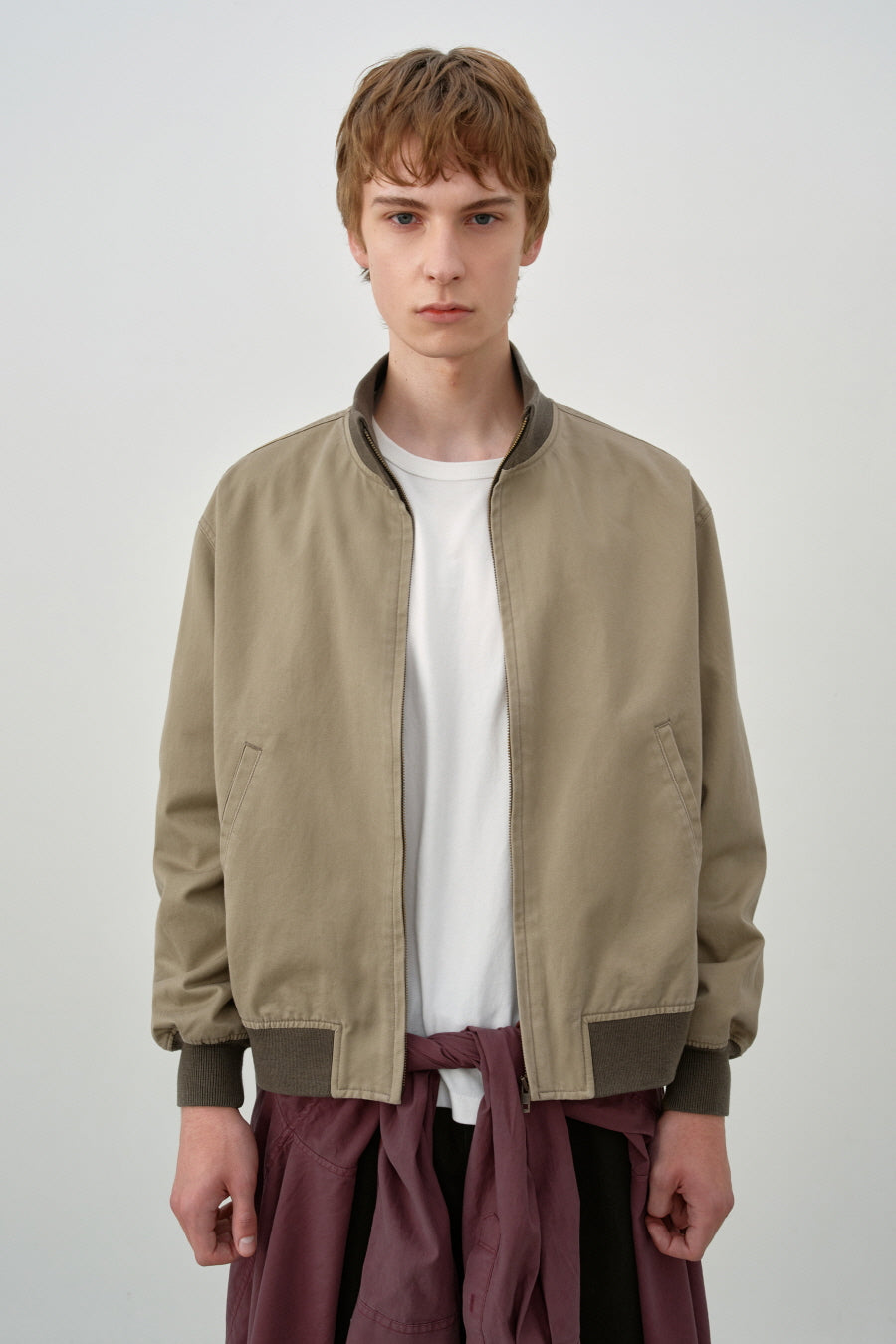 Insilence - Washed Cotton Tanker Jacket (Beige) product image 3 | TRAB K-Fashion Australia