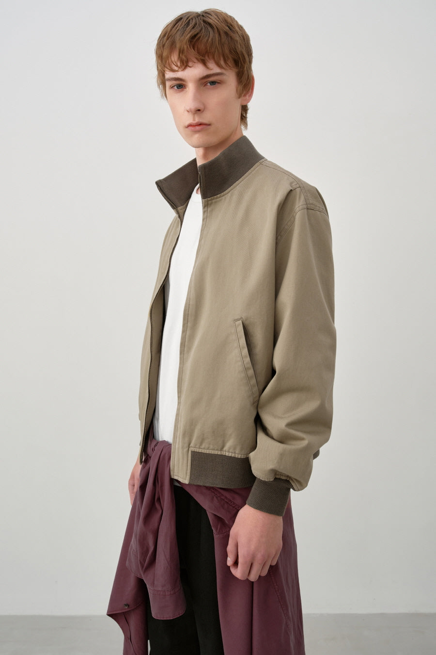 Insilence - Washed Cotton Tanker Jacket (Beige) product image 5 | TRAB K-Fashion Australia