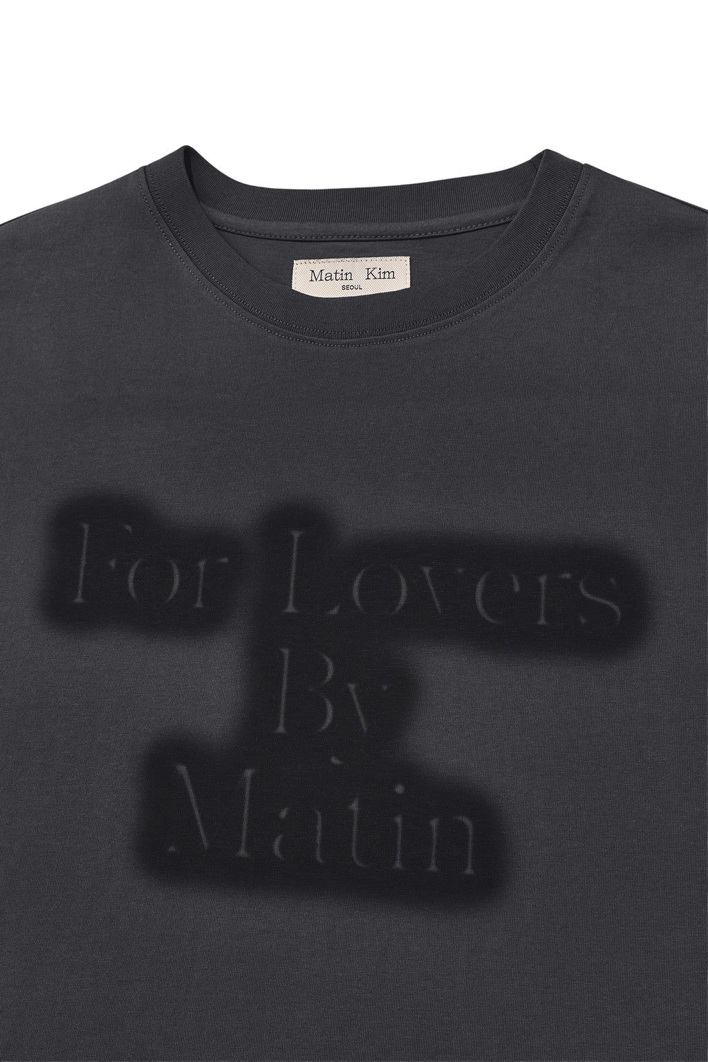 Matin Kim - For Lovers Logo Point Top (Charcoal) product image 3 | TRAB K-Fashion Australia