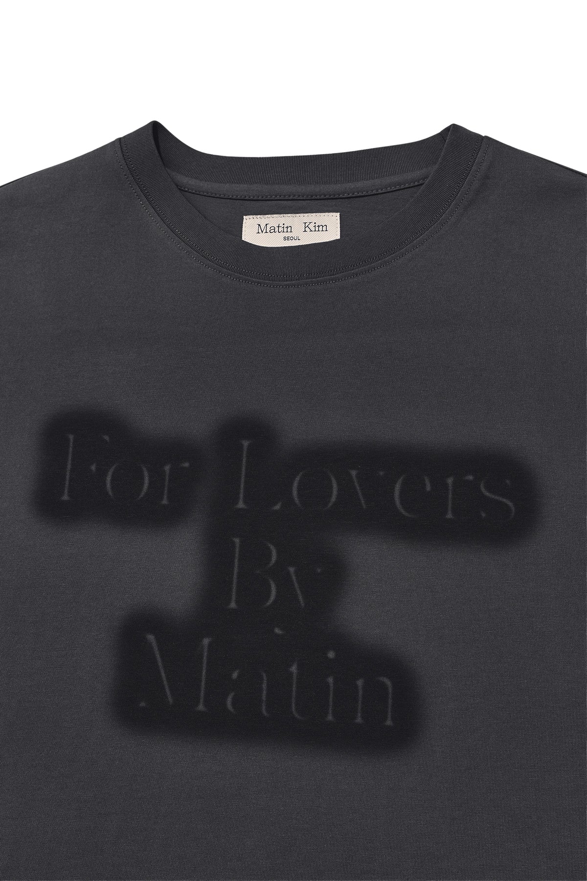 Matin Kim - For Lovers Logo Point Top (Charcoal) product image 3 | TRAB K-Fashion Australia