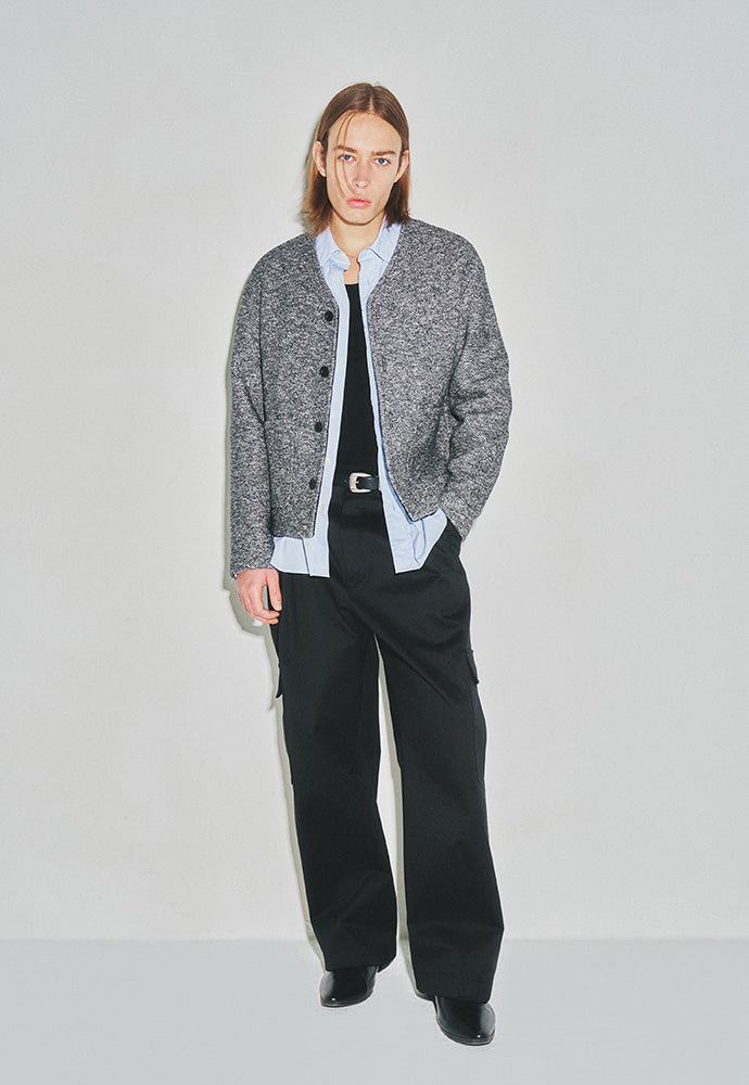 Tonywack - Italian Wool Cotton Tweed Blouson (Tweed Grey) product image 5 | TRAB K-Fashion Australia