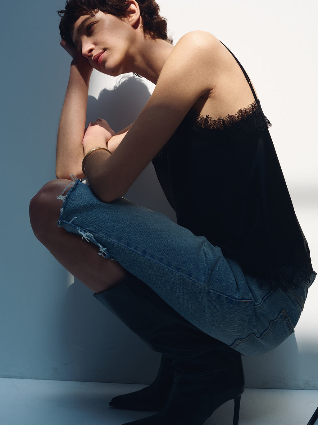 Tonywack - Raw Hem Denim Bermuda Shorts (Washed Light Blue) product image 6 | TRAB K-Fashion Australia