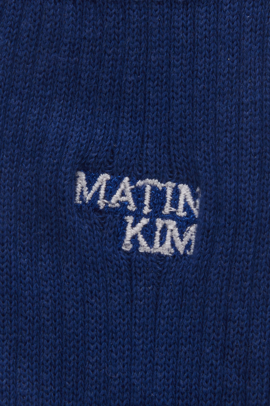 Matin Kim - Small Logo Silket Half Socks (Blue) product image 3 | TRAB K-Fashion Australia