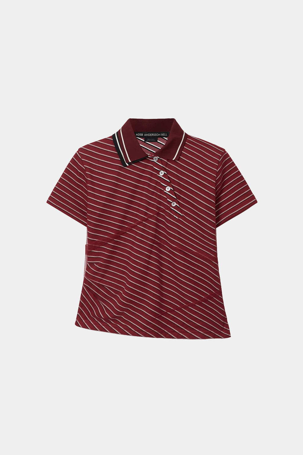 Andersson Bell - Twisted Pk Polo Top (Red) product image 8 | TRAB K-Fashion Australia