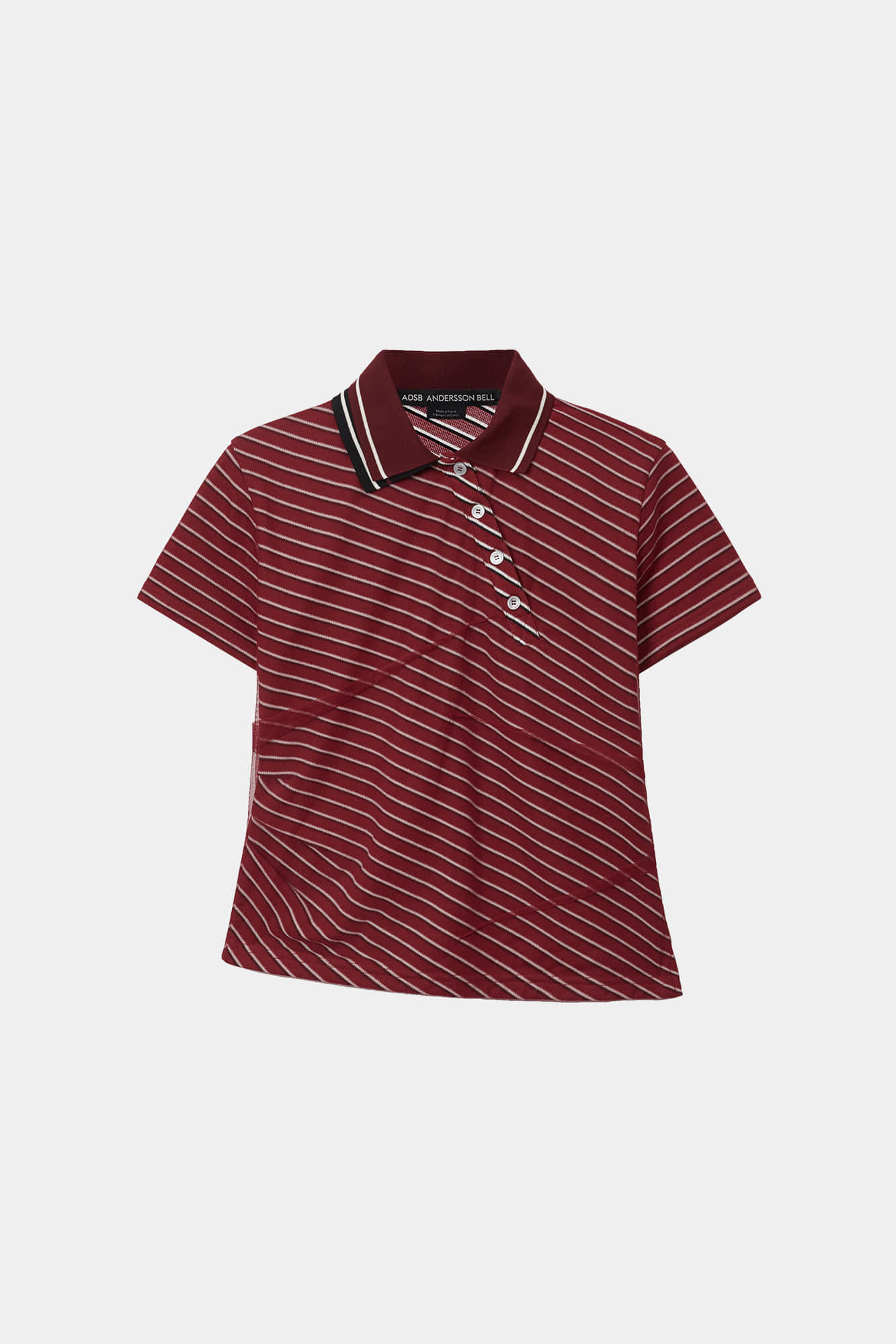 Andersson Bell - Twisted Pk Polo Top (Red) product image 8 | TRAB K-Fashion Australia