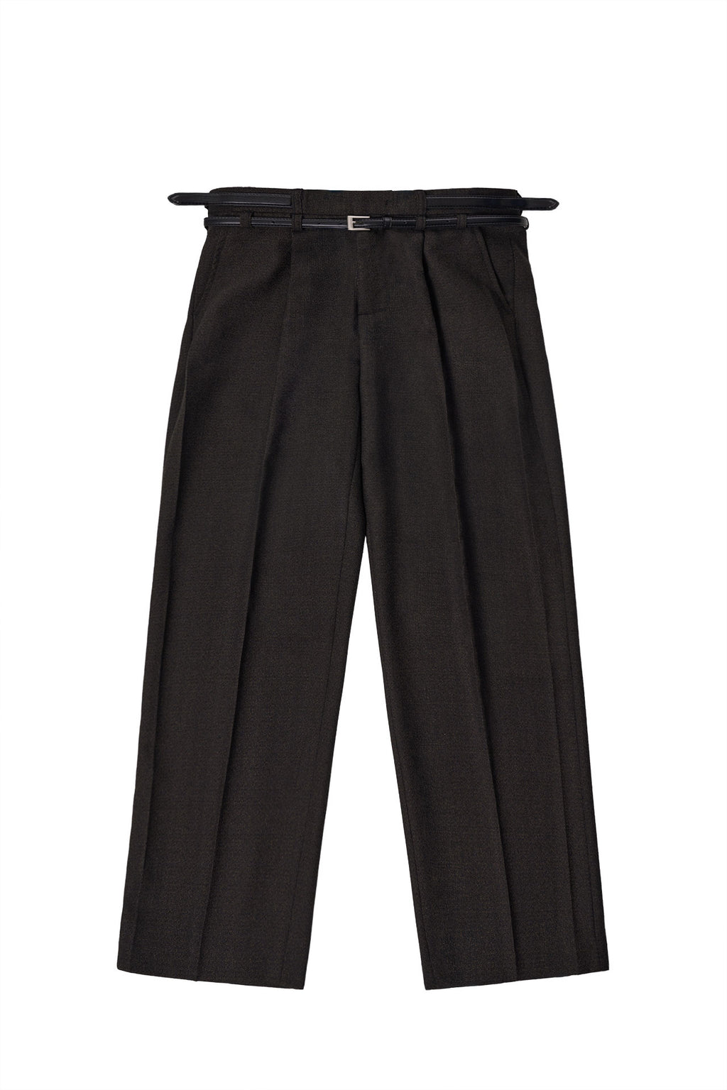 STU - Crease Double Belt Slacks (Brown) product image 17 | TRAB K-Fashion Australia