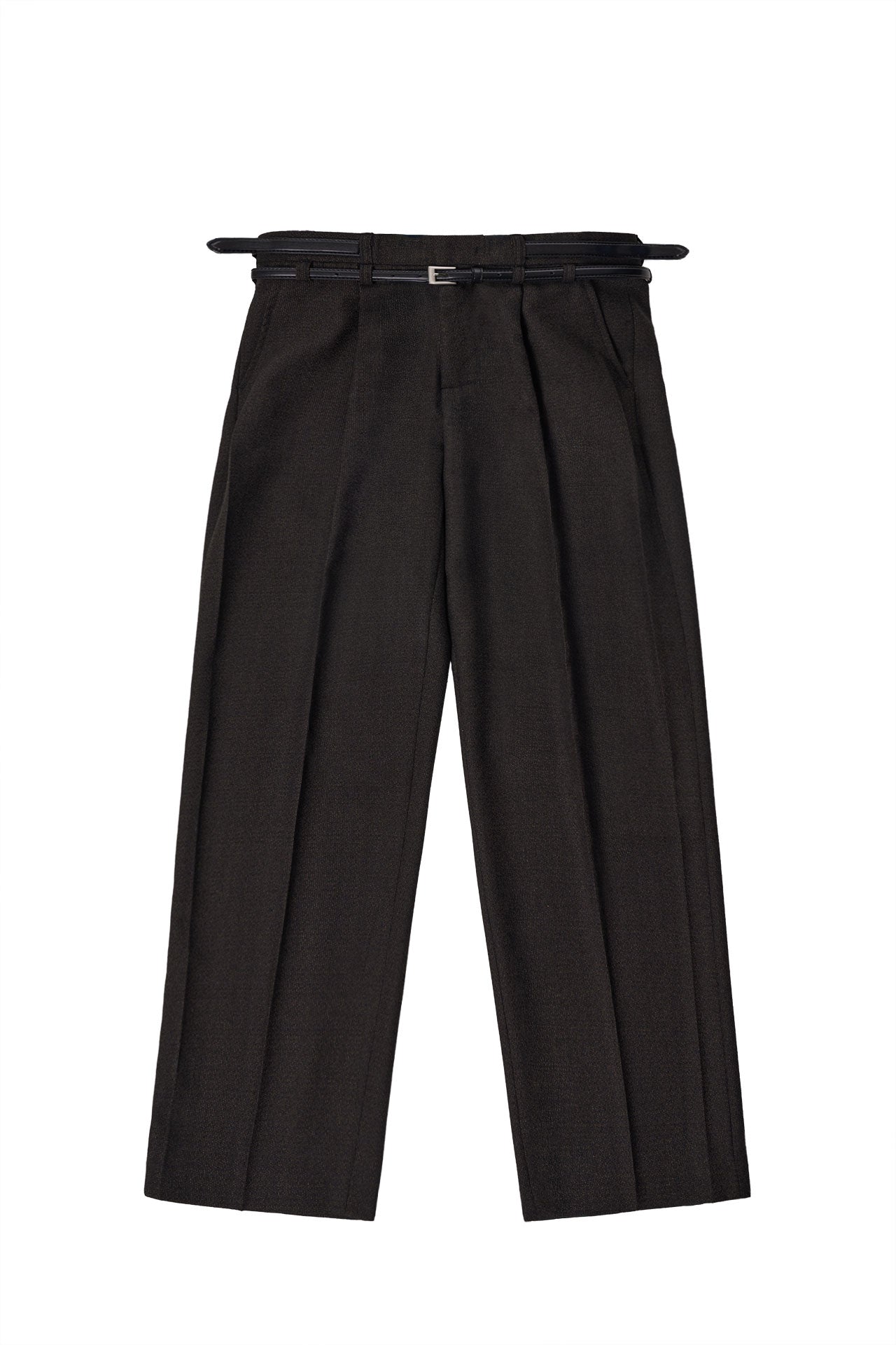 STU - Crease Double Belt Slacks (Brown) product image 17 | TRAB K-Fashion Australia