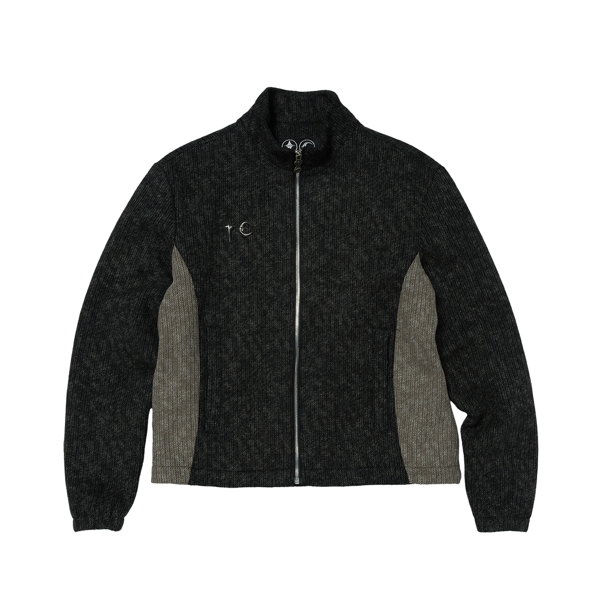 Thug Club - Devil Peace Patch Knit Jacket (Black) product image 1 | TRAB K-Fashion Australia