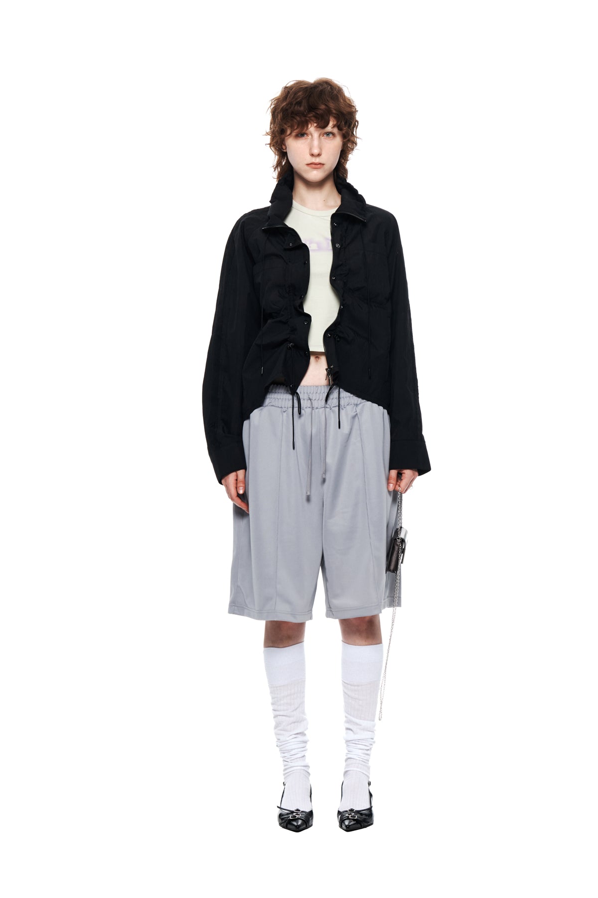 Matin Kim - Track Midi Pants (Light Grey) product image 5 | TRAB K-Fashion Australia