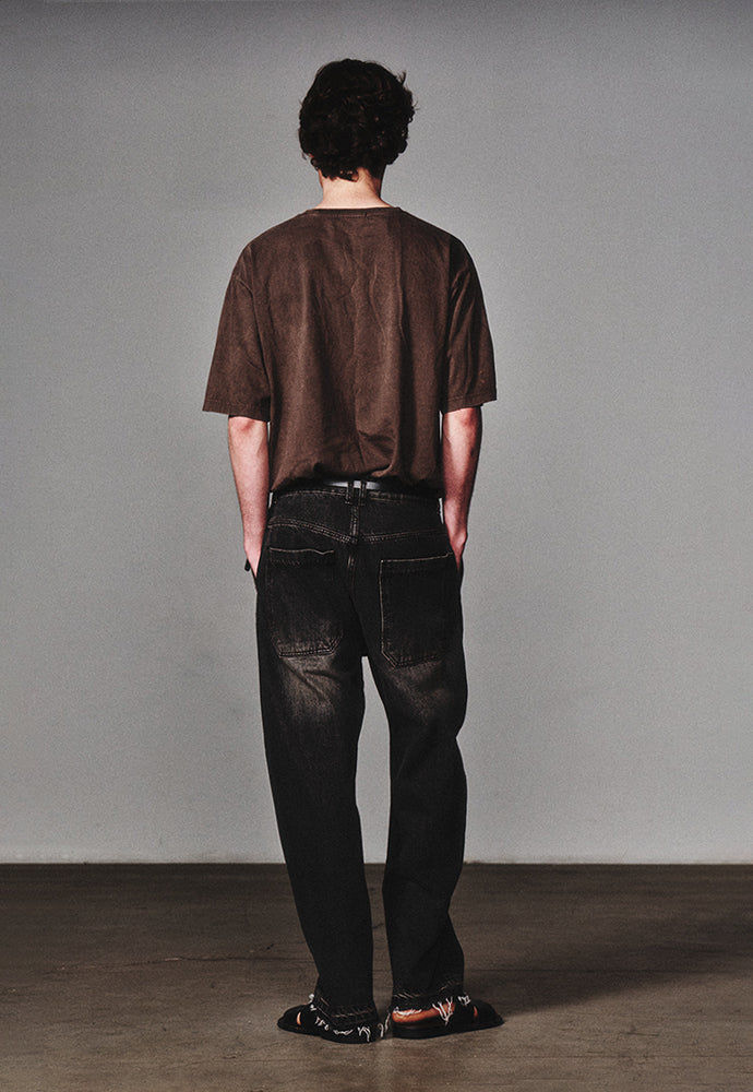 Art if acts - Garment Dyed Pocket T-Shirt (Brown) product image 3 | TRAB K-Fashion Australia