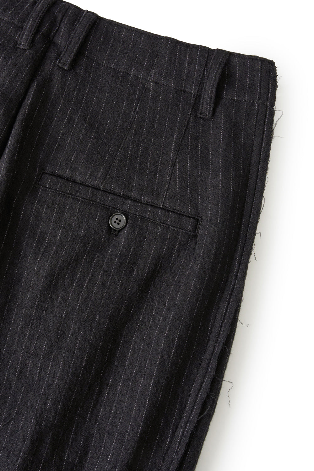 Hatchingroom - Hairy Deep Pleats Trousers Stripe (Black) product image 5 | TRAB K-Fashion Australia