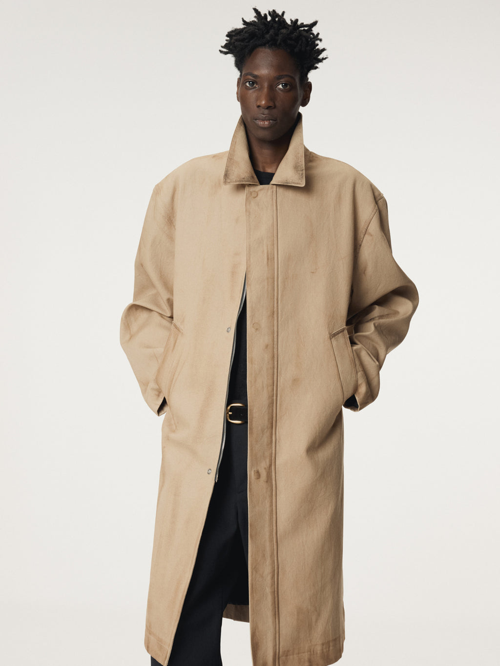 Recto - Vintage Effect Cotton Coat (Desert) product image 5 | TRAB K-Fashion Australia
