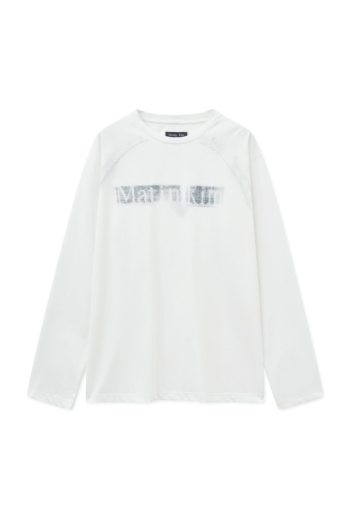Matin Kim - Jacquard Graphic Long Sleeve Top (White) product image 1 | TRAB K-Fashion Australia