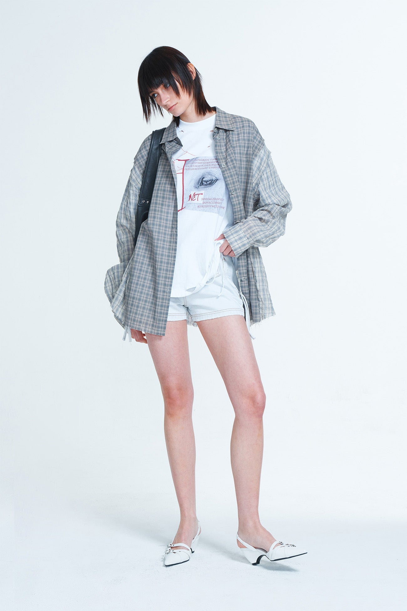 Deinet - Checkered Point Overfit Shirt (Sky Blue) product image 5 | TRAB K-Fashion Australia