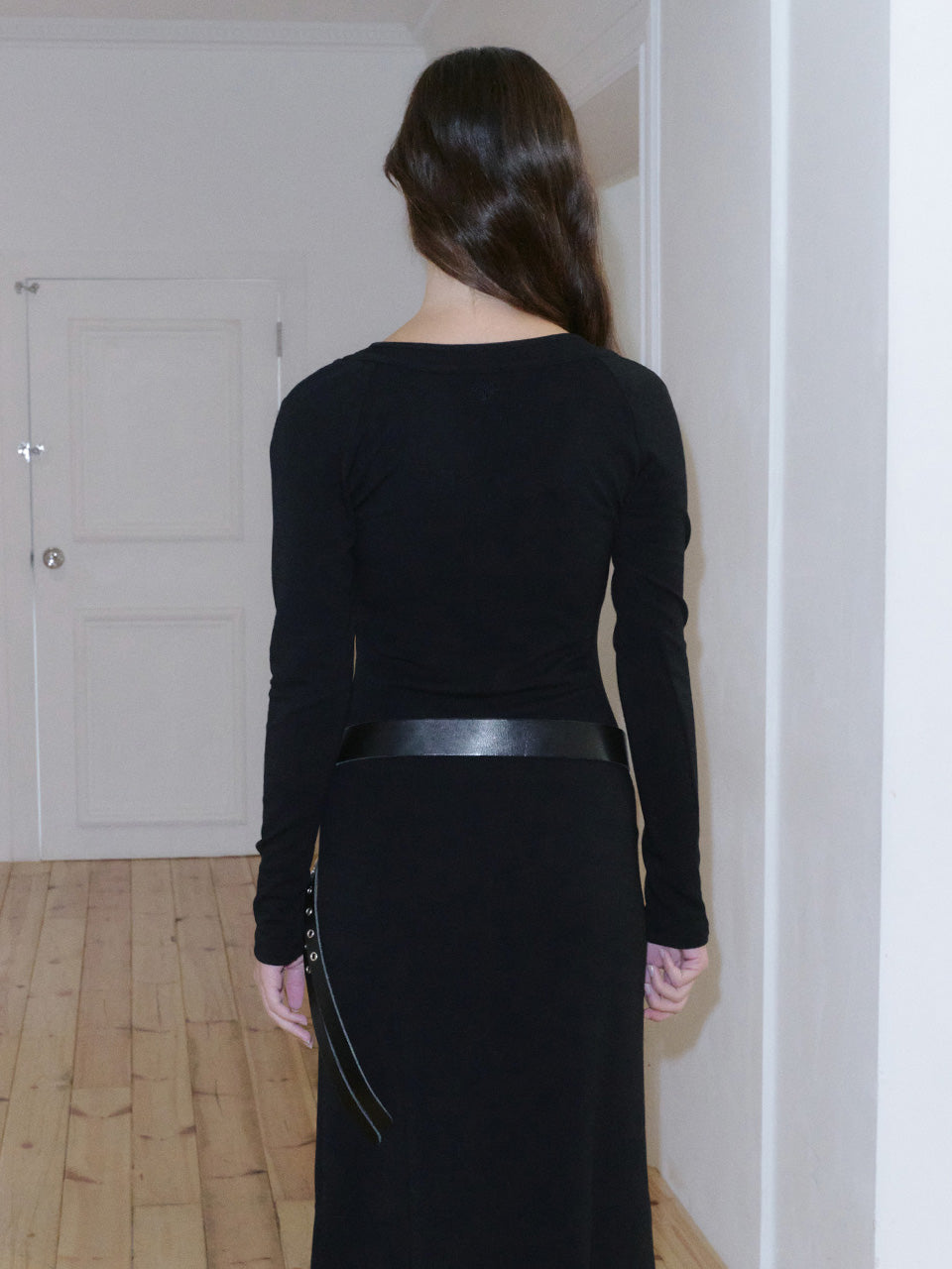 Kijun - Raglan Cut Jersey Dress (Black) product image 2 | TRAB K-Fashion Australia