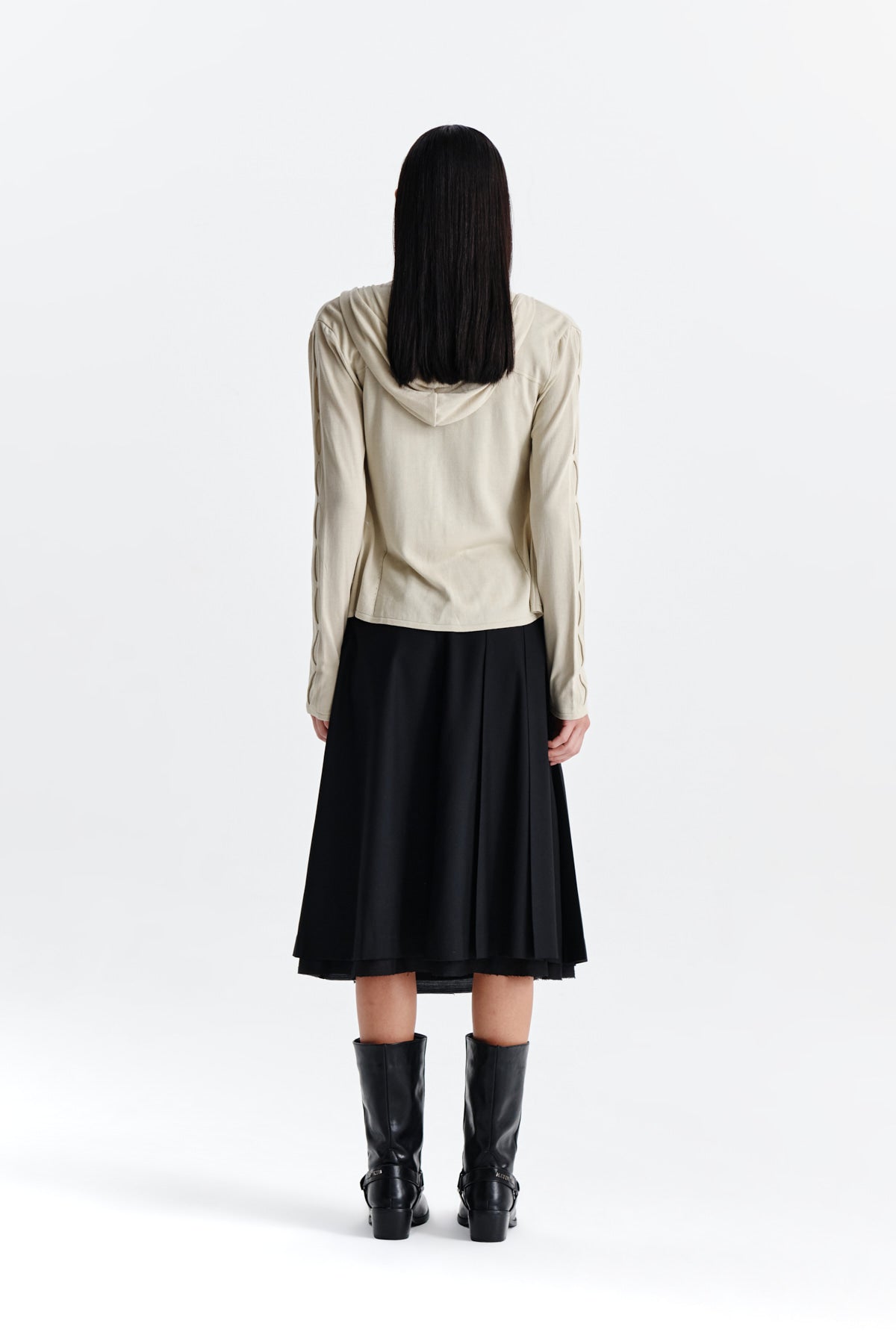 Matin Kim - String Point Layered Pleats Skirt (Black) product image 7 | TRAB K-Fashion Australia