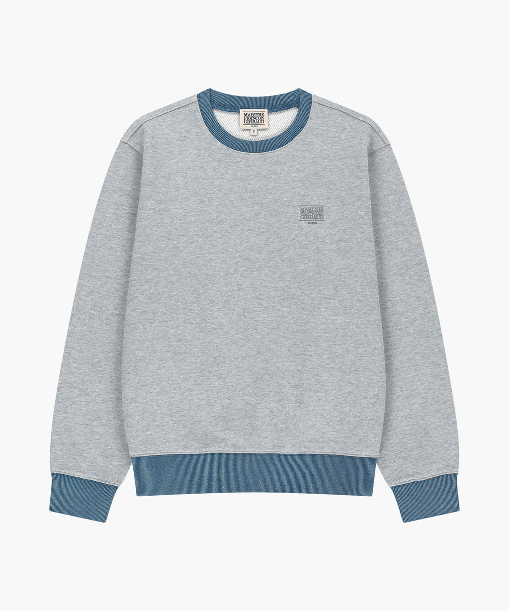 Marithe & Francois Girbaud - Small Classic Logo Embroidery Sweatshirt (Heather Gray) product image 5 | TRAB K-Fashion Australia