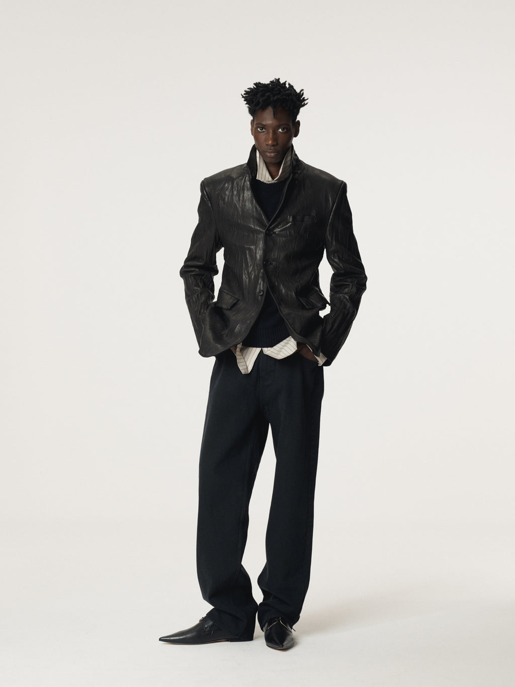 Recto - Loose Fit Denim Pants (Black) product image 2 | TRAB K-Fashion Australia