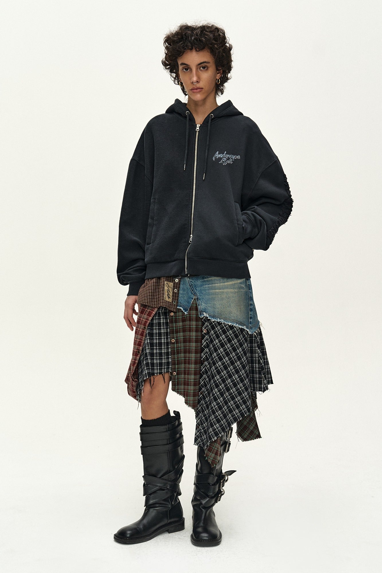 Andersson Bell - Denim Combination Shirt Patchwork Skirt (multi) (Multi) product image 1 | TRAB K-Fashion Australia