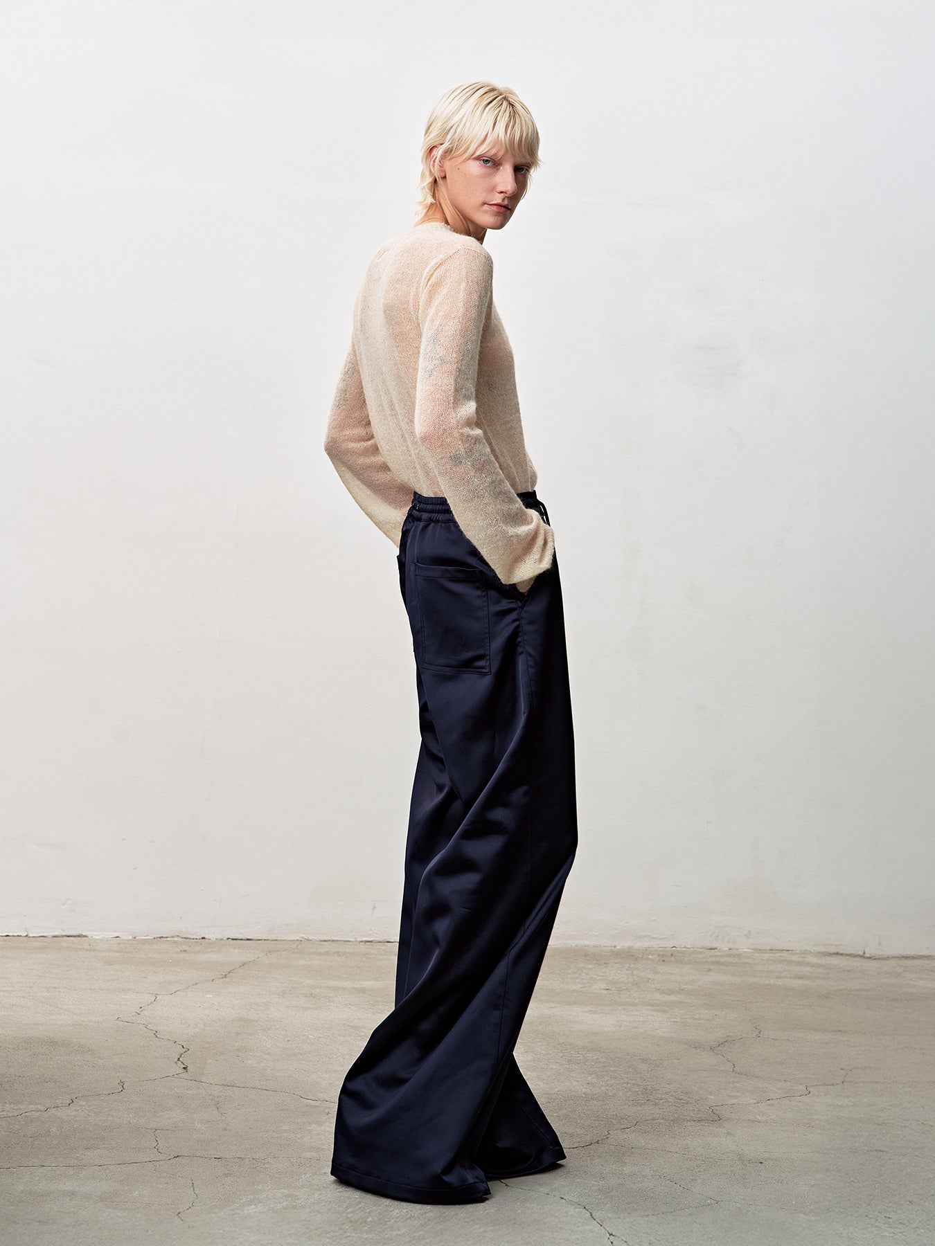 Tonywack - Silky Banding Lounge Pants (Navy) product image 5 | TRAB K-Fashion Australia