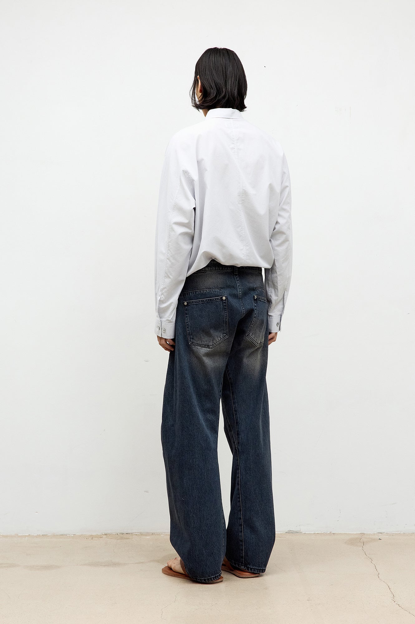Coor - Pale Stripe Shirt (Light Gray) product image 4 | TRAB K-Fashion Australia