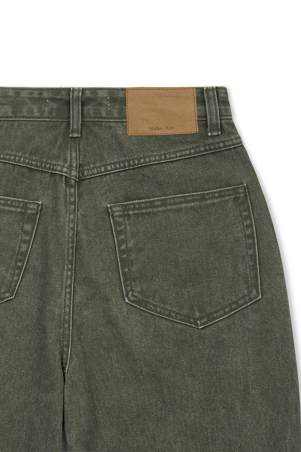 Matin Kim - Dart Point Denim Pants (Khaki) product image 4 | TRAB K-Fashion Australia