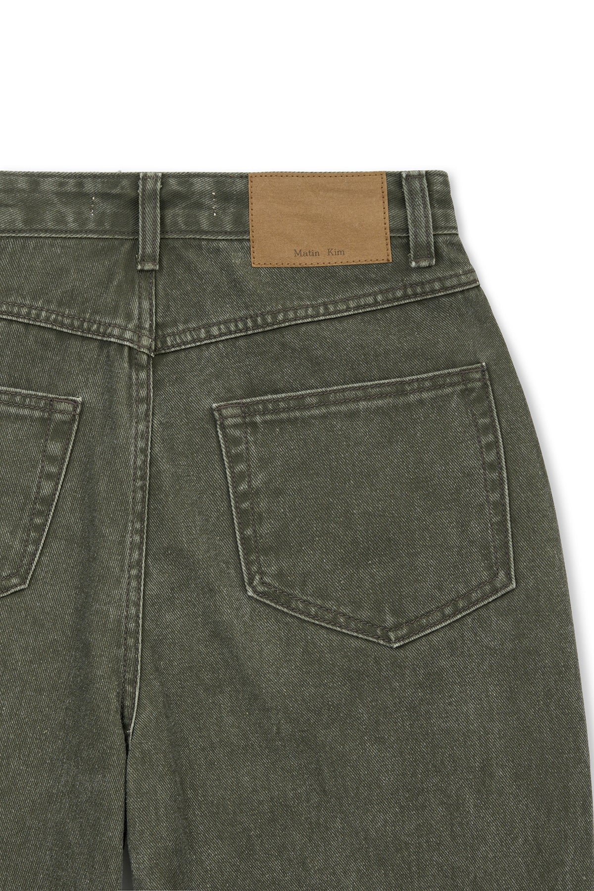 Matin Kim - Dart Point Denim Pants (Khaki) product image 4 | TRAB K-Fashion Australia