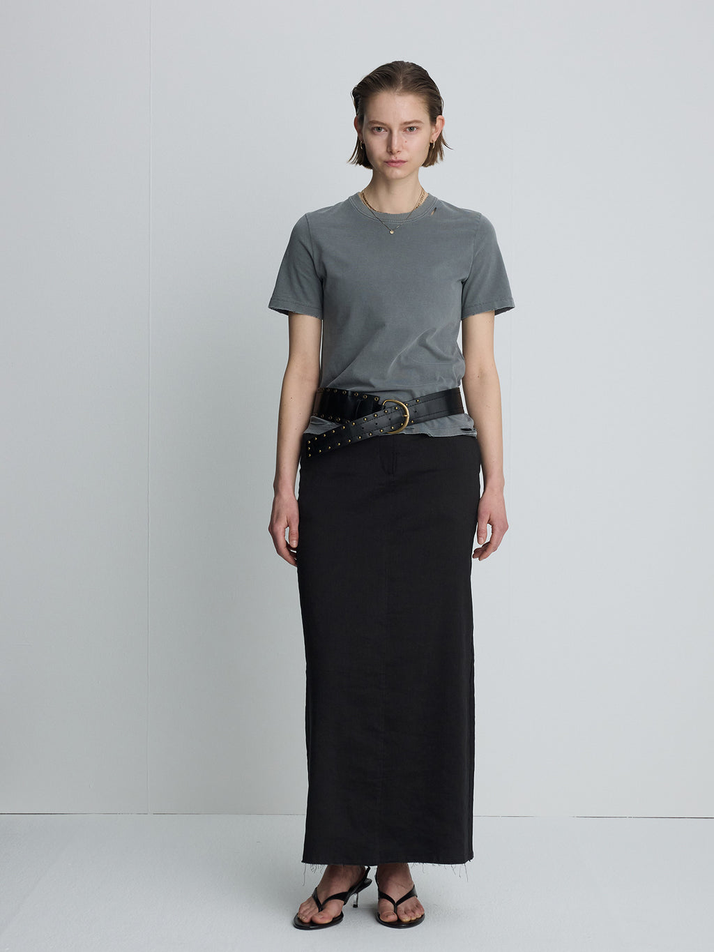 Tonywack - Garment Dyed Vintage Cotton T-Shirt (Faded Grey) product image 1 | TRAB K-Fashion Australia