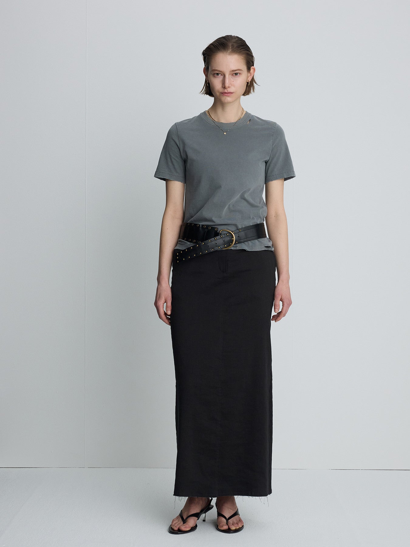 Tonywack - Garment Dyed Vintage Cotton T-Shirt (Faded Grey) product image 1 | TRAB K-Fashion Australia