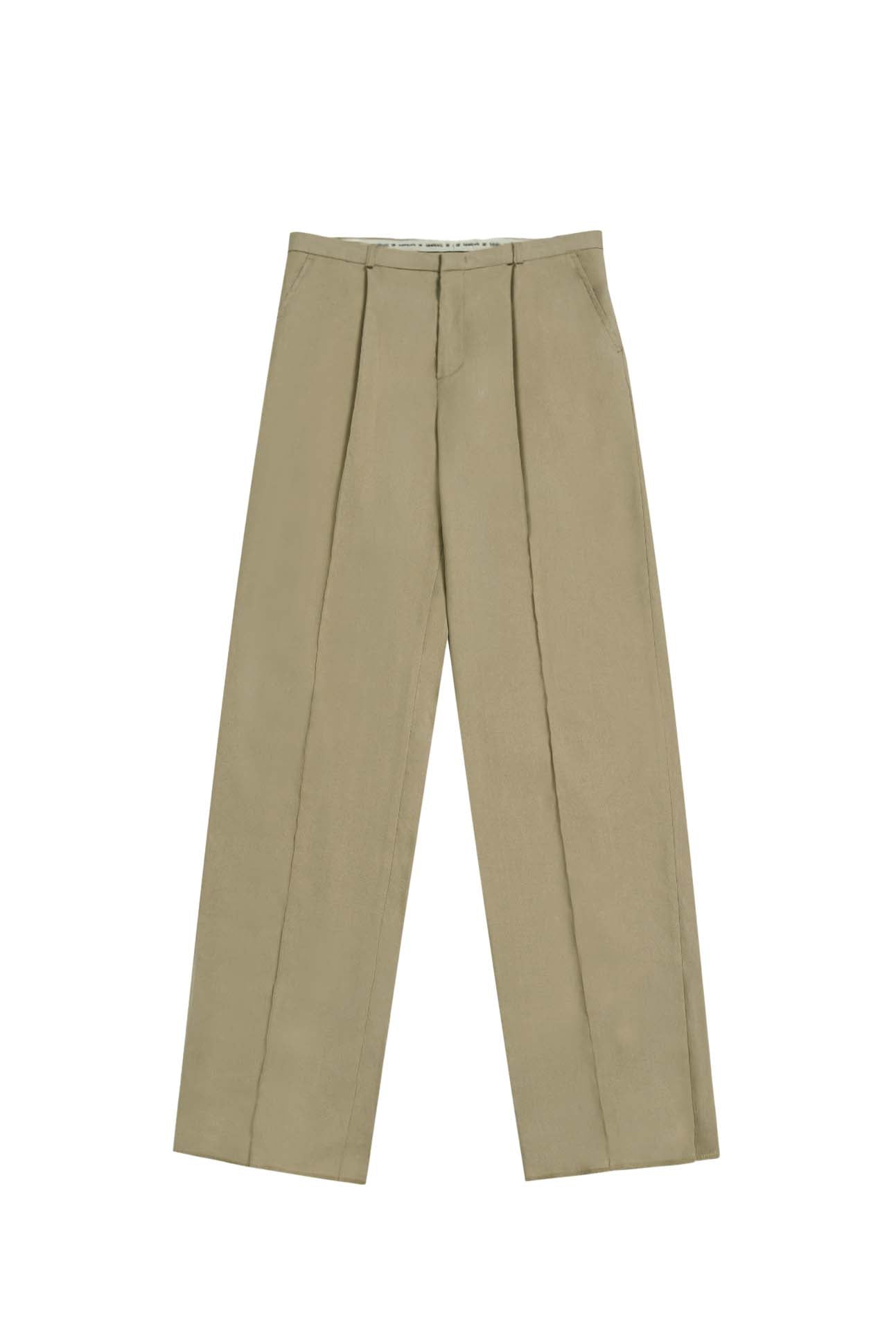 STU - Low Rise Pin Tuck Linen Slacks (Beige) product image 12 | TRAB K-Fashion Australia