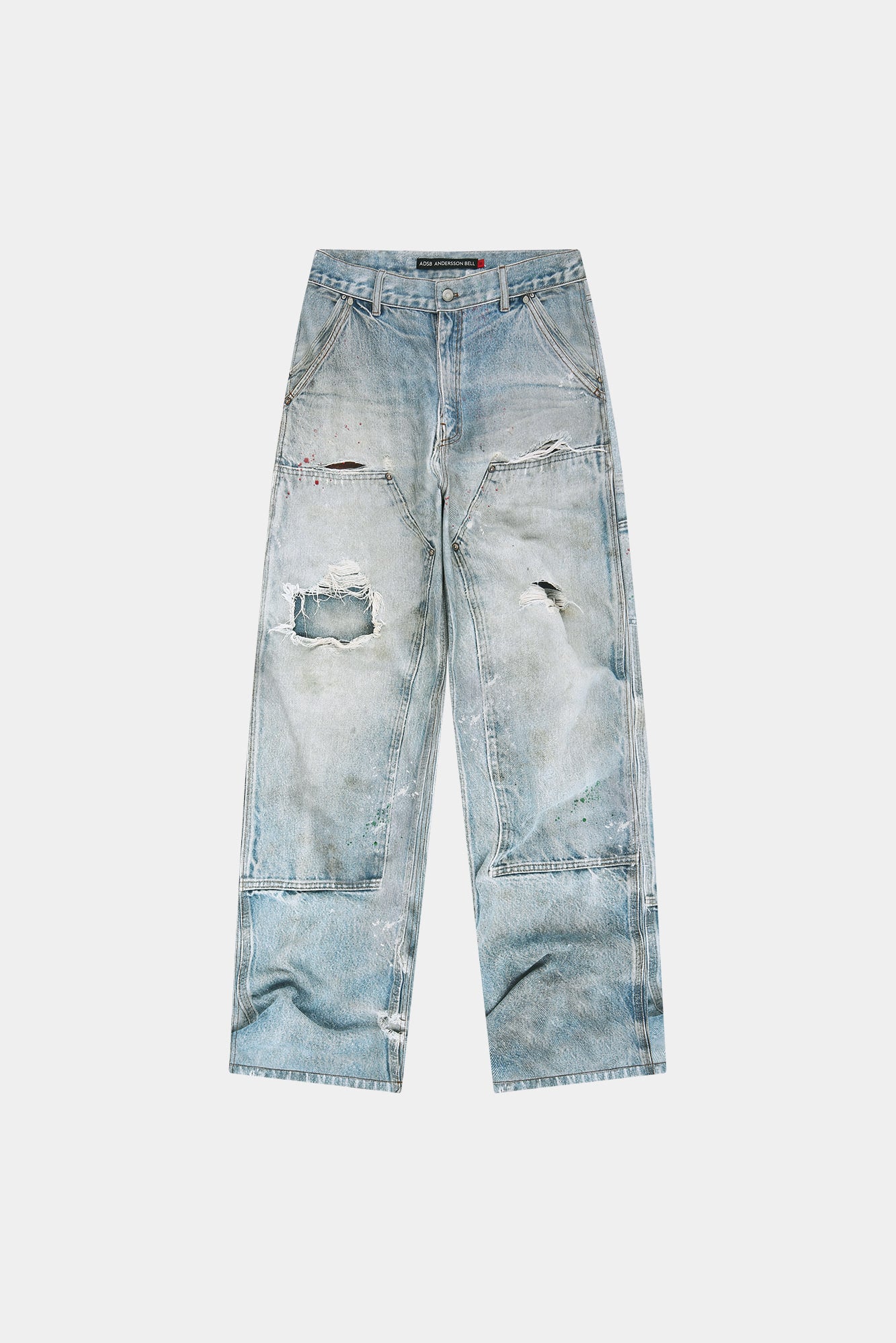 Andersson Bell - Distressed Trompe-L’œil Carpenter Jeans (mid Blue) (Mid Blue) product image 7 | TRAB K-Fashion Australia