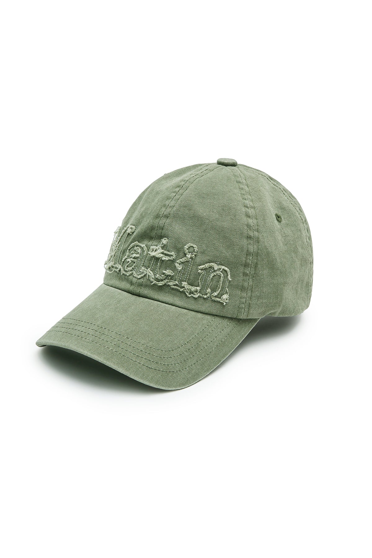 Matin Kim - Rough Cut Applique Ball Cap (Light Khaki) product image 4 | TRAB K-Fashion Australia