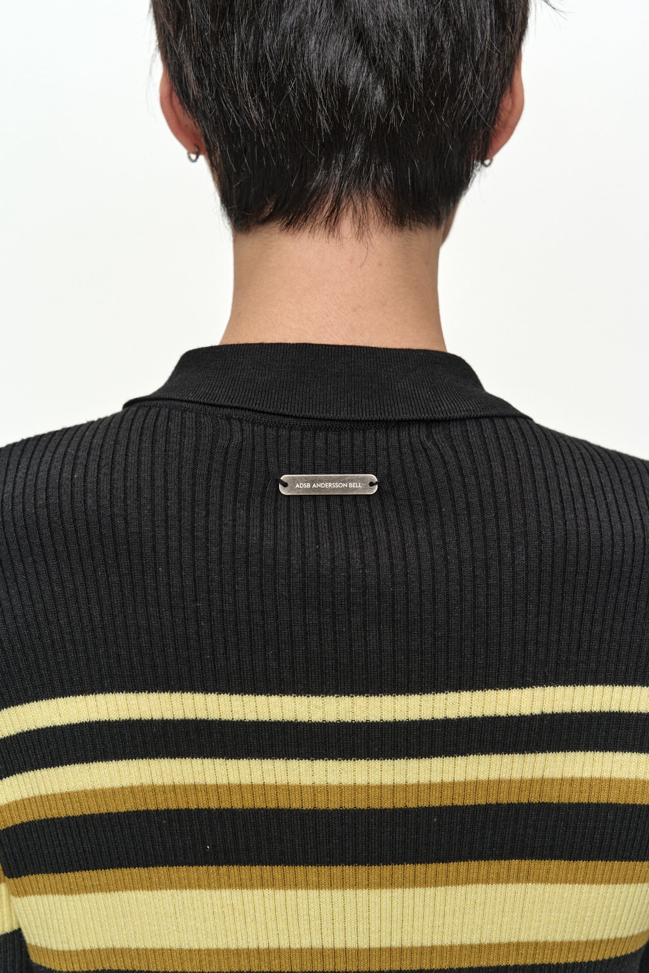 Andersson Bell - Pitt Stripe Polo Sweater (Black/Lemon) product image 7 | TRAB K-Fashion Australia