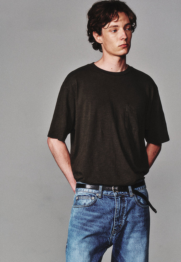 Art if acts - Garment Dyed Slub Pocket T-Shirt (Khaki Grey) product image 5 | TRAB K-Fashion Australia